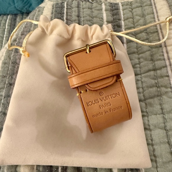 Louis Vuitton Jewelry - Authentic Louis Vuitton Vachetta Light Brown Leather Strap